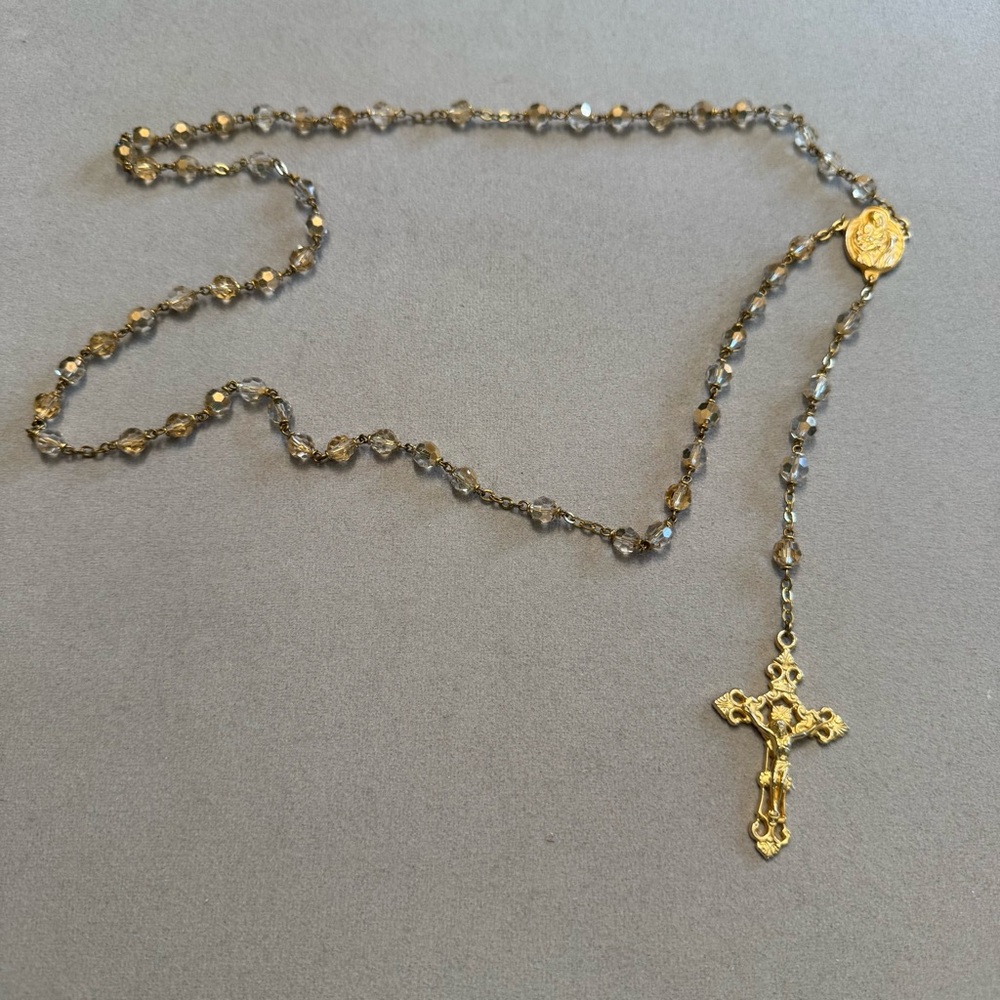 Gold Crystal Rosary